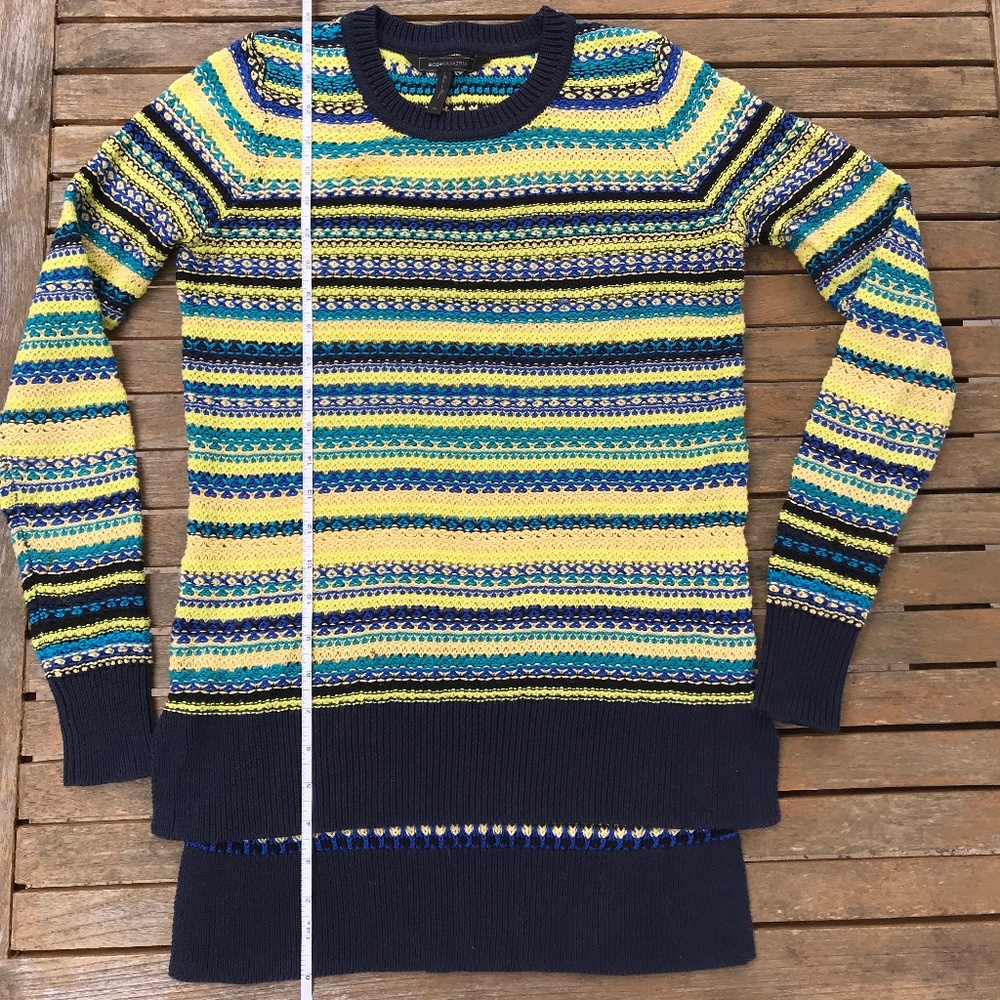 BCBG Max Atria  Amanda knotted cotton pullover Sz XS